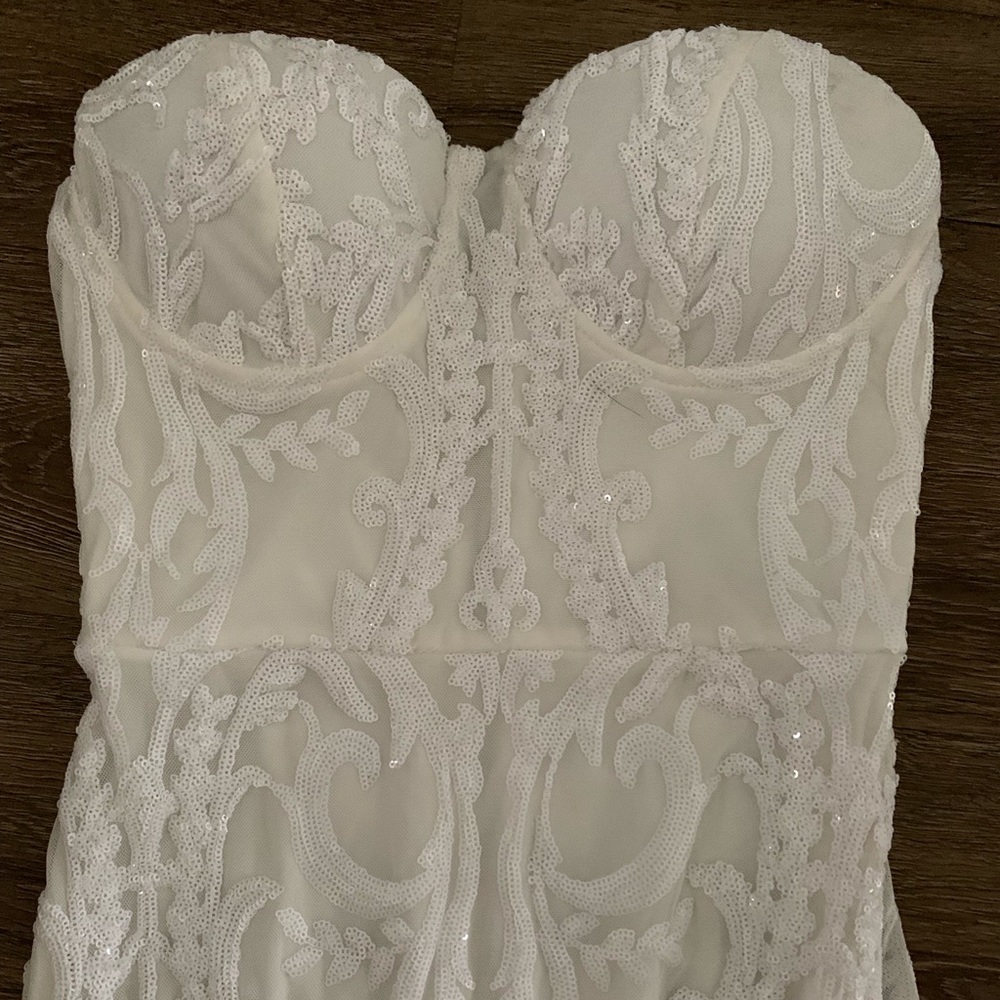 White sequin dress